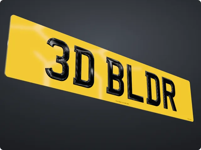 3D Gel plate, 3D BLDR, rendered by the builder